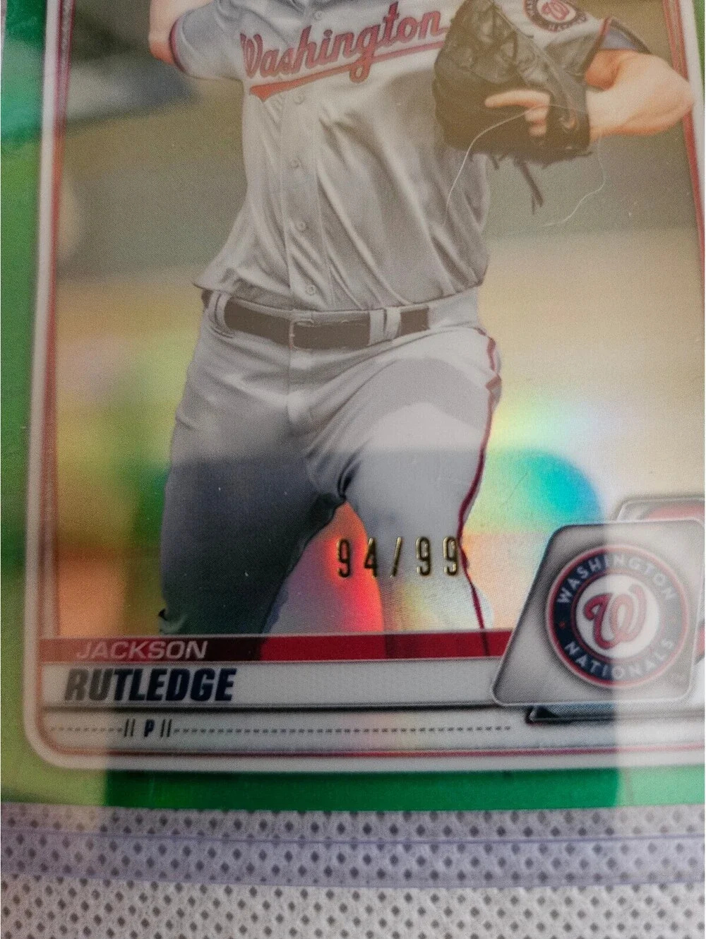 Jackson Rutledge [Green Refractor Mega Mojo]#BCP-91 -2020 Bowman Chrome Prospect